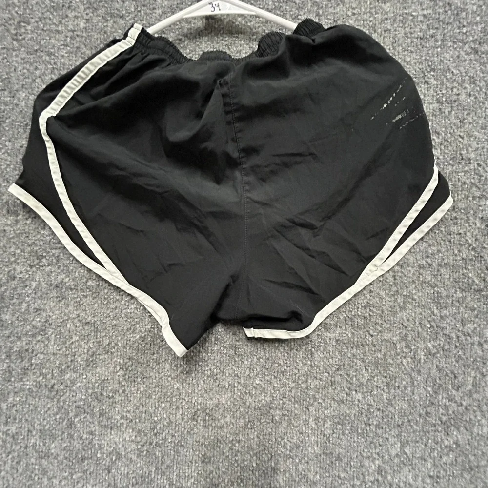 Nike Running Shorts Womens Size XS Black Dri-Fit Athletic White Trim Casual